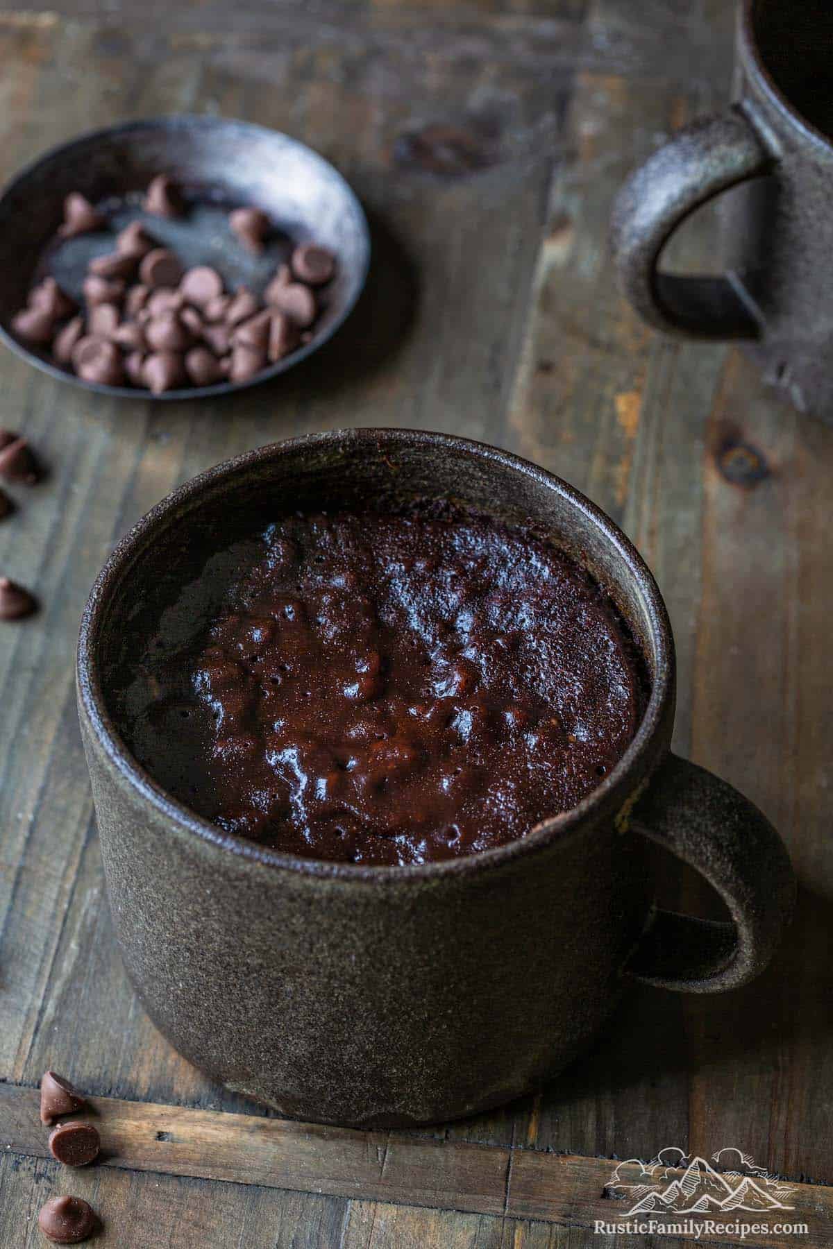 A simple brownie in a mug