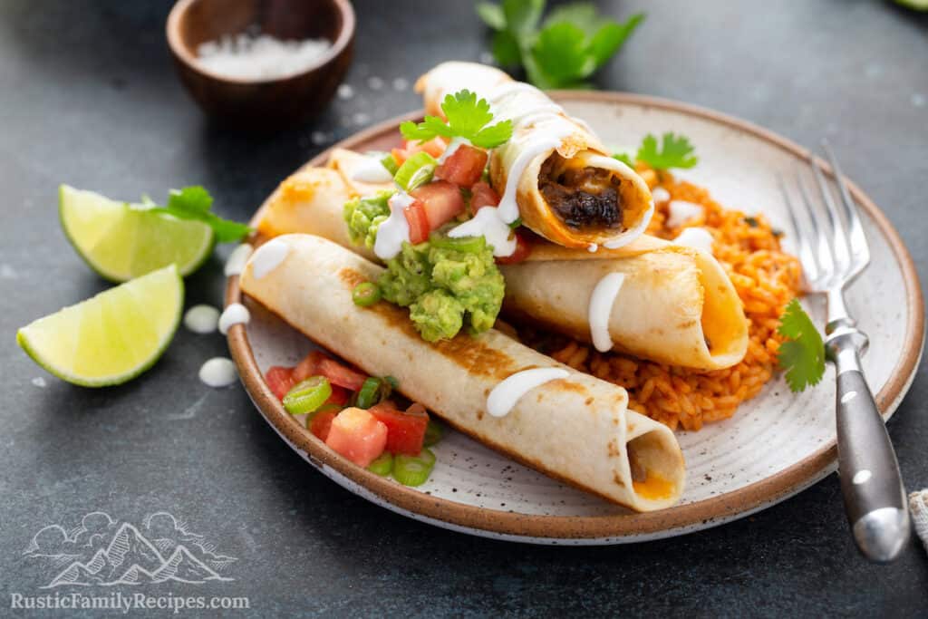 Crispy Black Bean Flautas Rustic Family Recipes