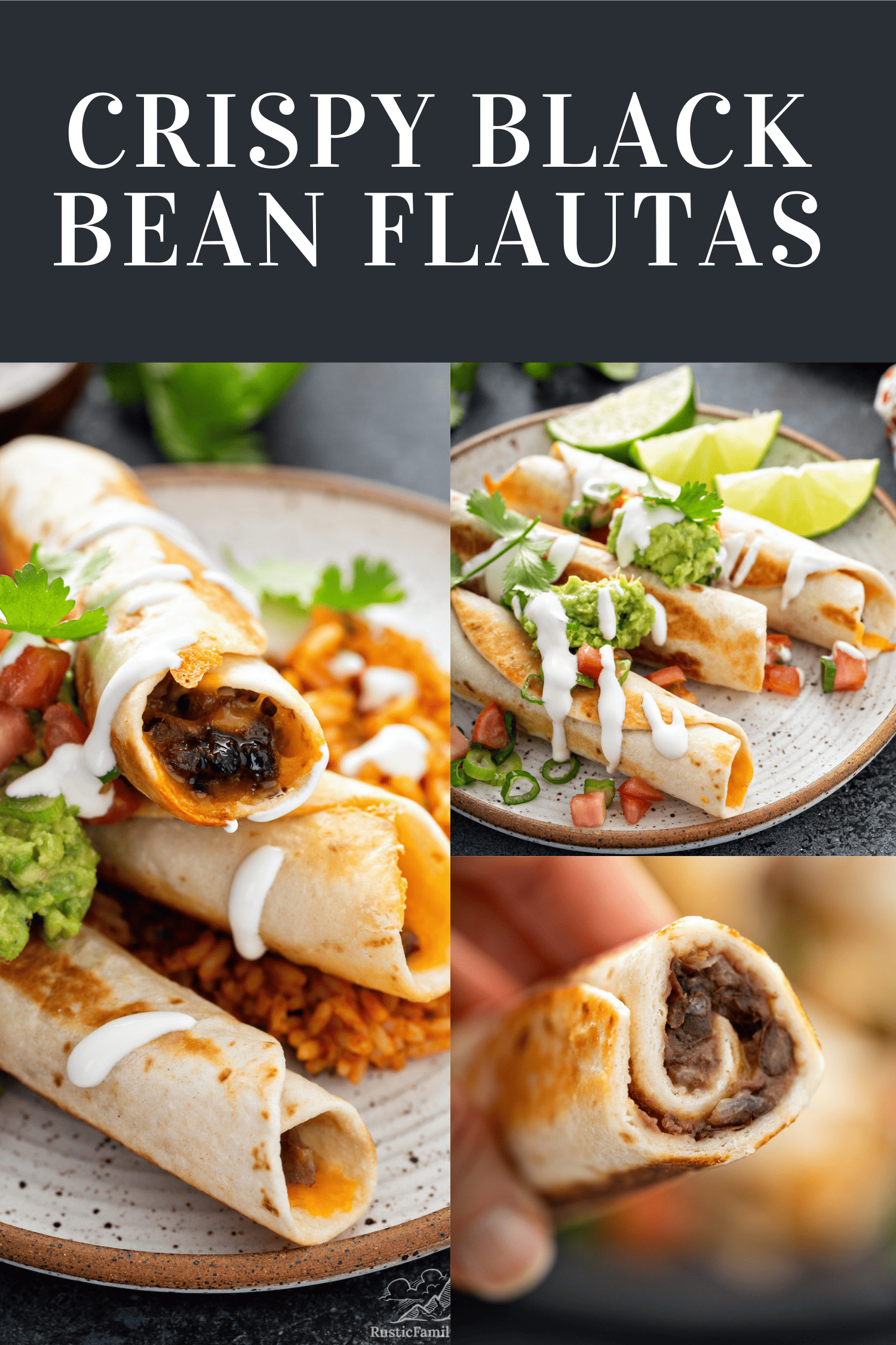 Crispy Black Bean Flautas Rustic Family Recipes
