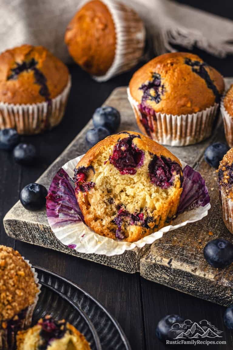 Sourdough Blueberry Muffins Rustic Family Recipes