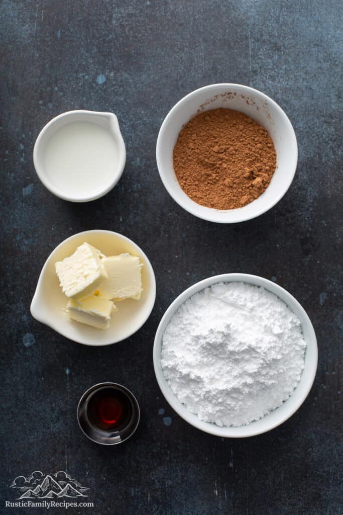 Chocolate brownie frosting ingredients