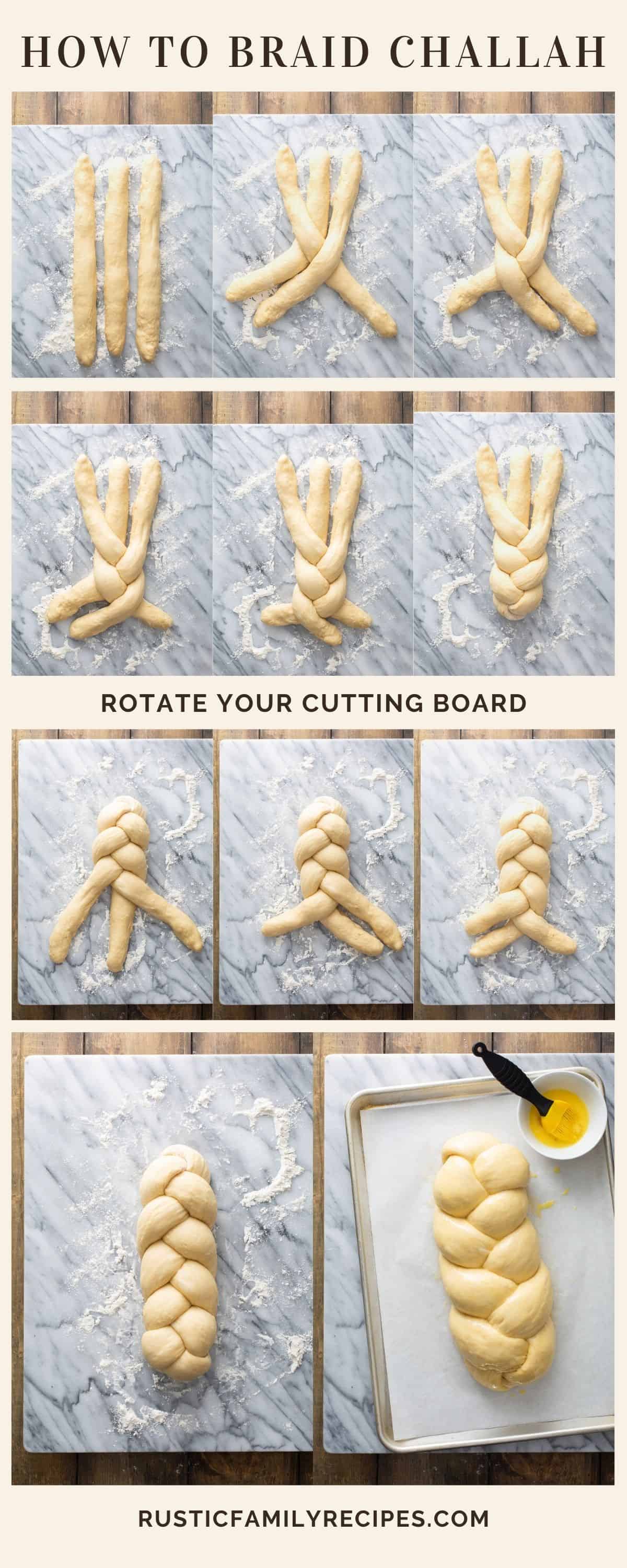 How to Braid Challah step-by-step tutorial