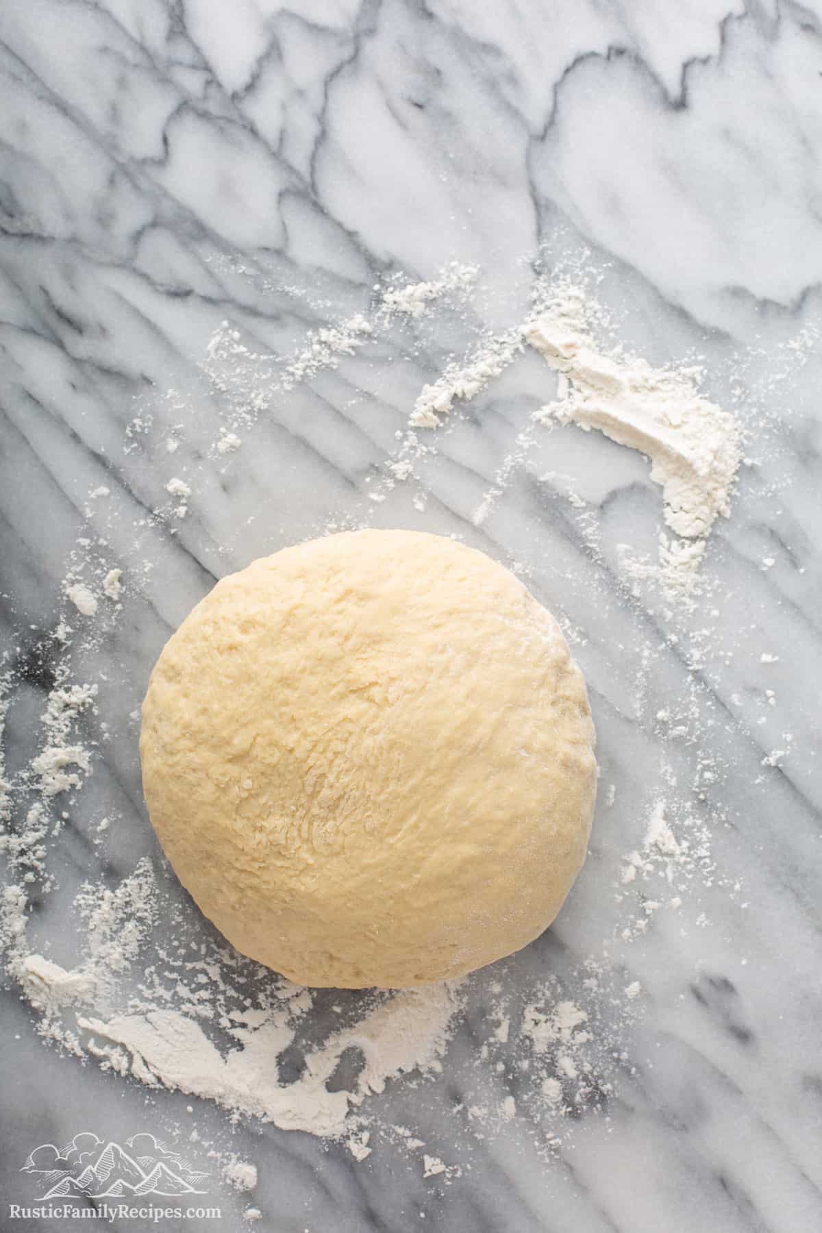 Ball of Honey Vanilla Challah dough