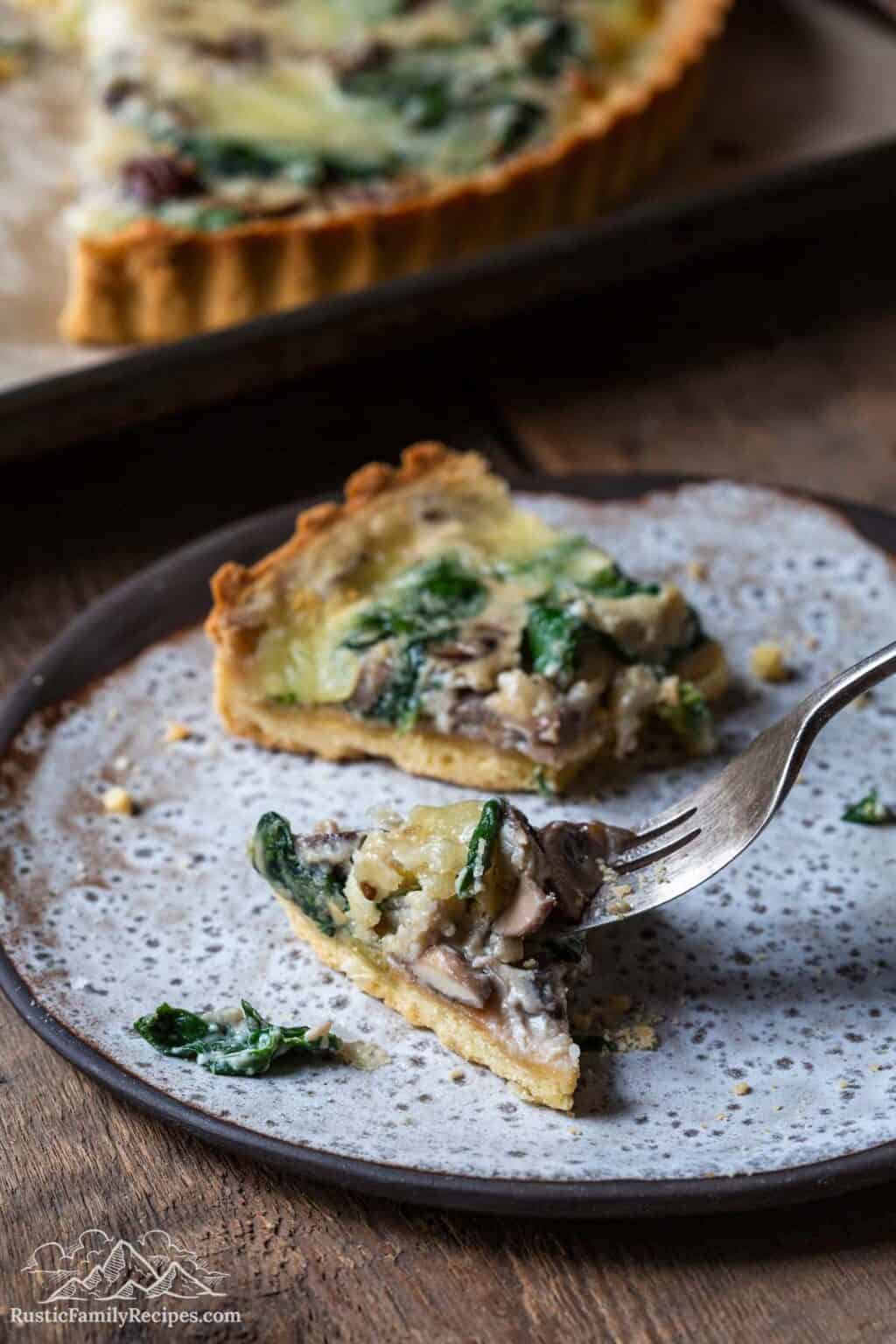 Easy Spinach Mushroom Quiche Rustic Family Recipes