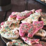 A plate of frosted animal crackers
