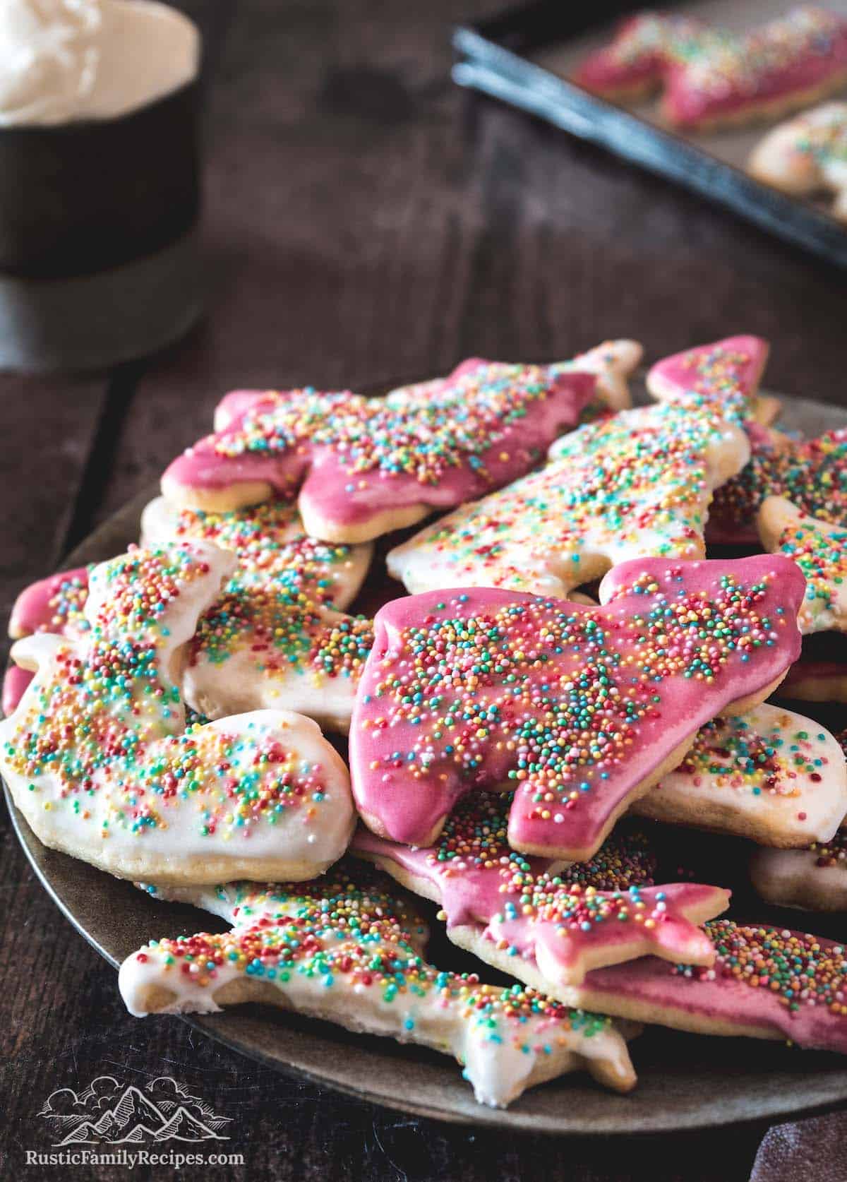 A plate of frosted animal crackers 