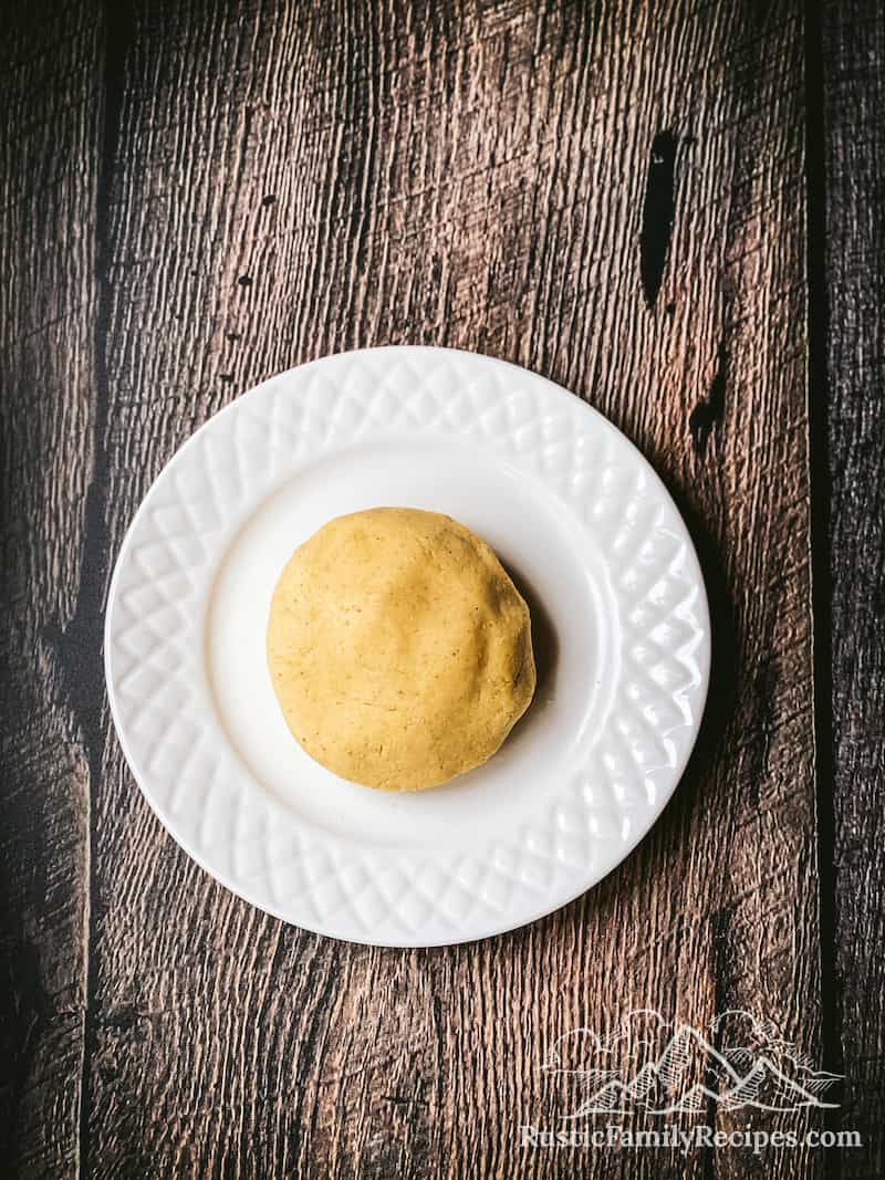 Masa dough formed into an arepita
