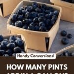 Pint containers of blueberries