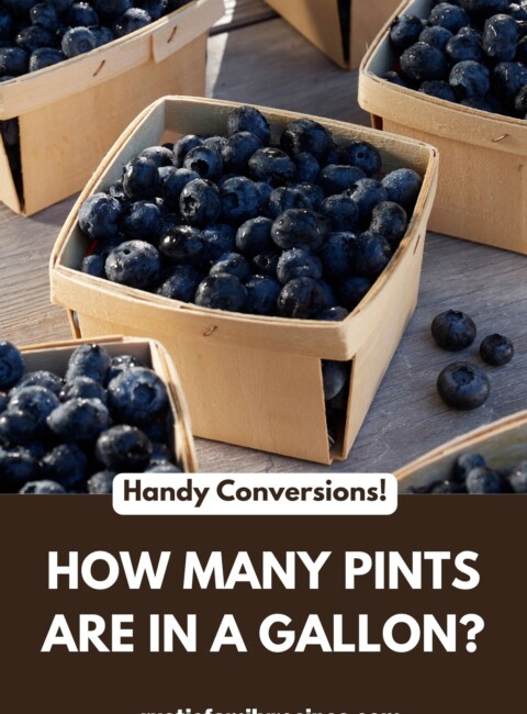 Pint containers of blueberries