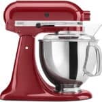 Red Stand Mixer with Metal Bowl