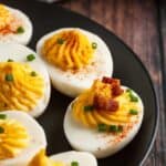 Deviled eggs on a serving platter