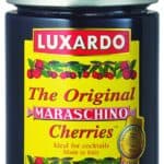 A jar of luxardo maraschino cherries