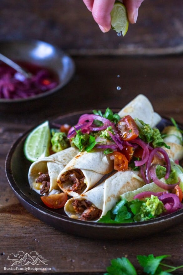 Crispy Black Bean Flautas Rustic Family Recipes