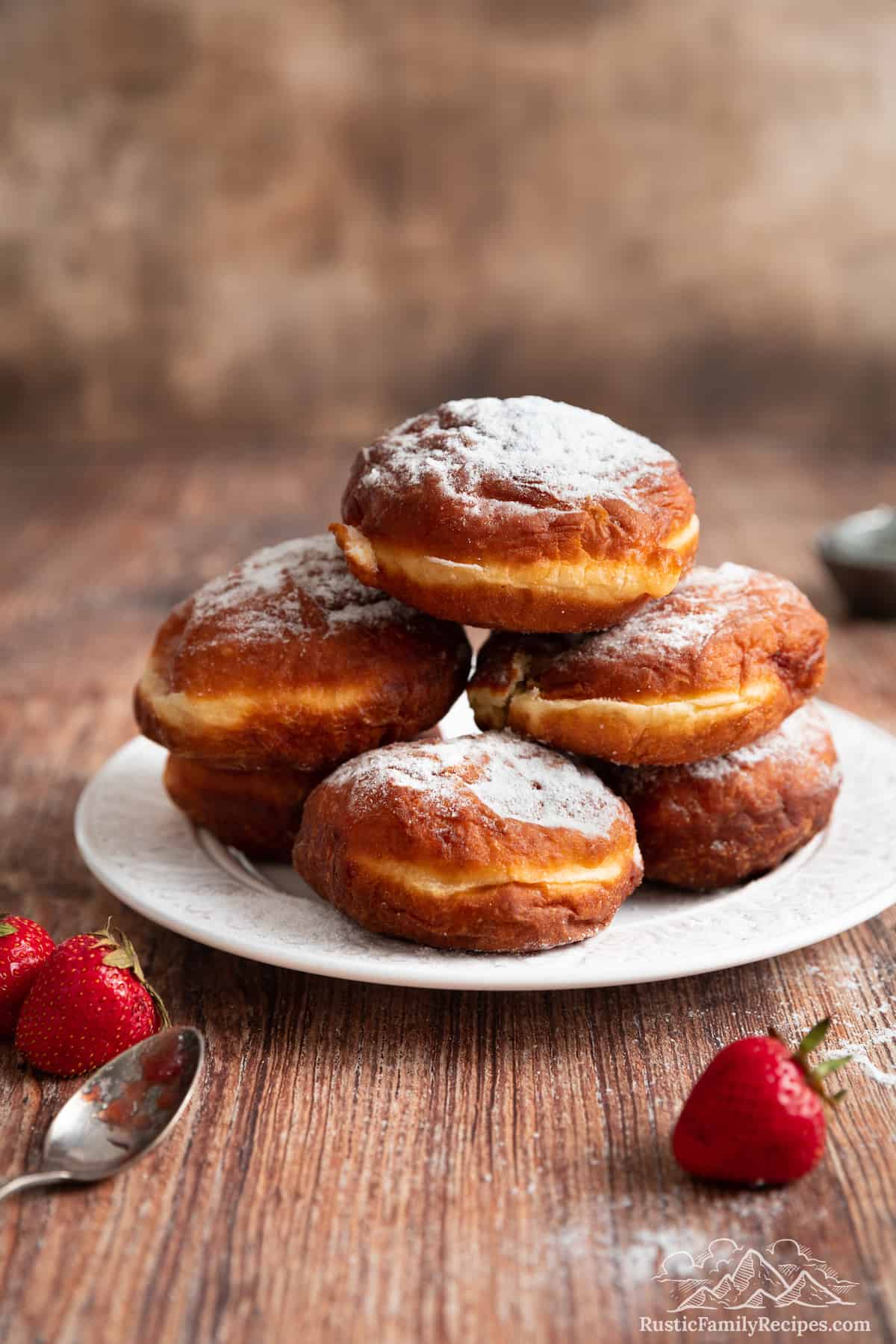 A plate of Polish donuts