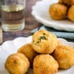 Pinterest title image for Arancini with Zucchini and Goat Cheese