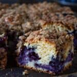 Pinterest title image for Blueberry Buckle.