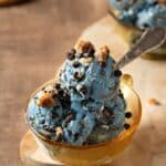 Pinterest title image for Cookie Monster Ice Cream.
