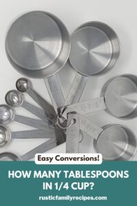 Metal measuring cups and spoons