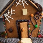 Pinterest photo for Halloween gingerbread house.
