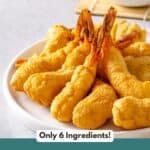 A plate of golden shrimp tempura