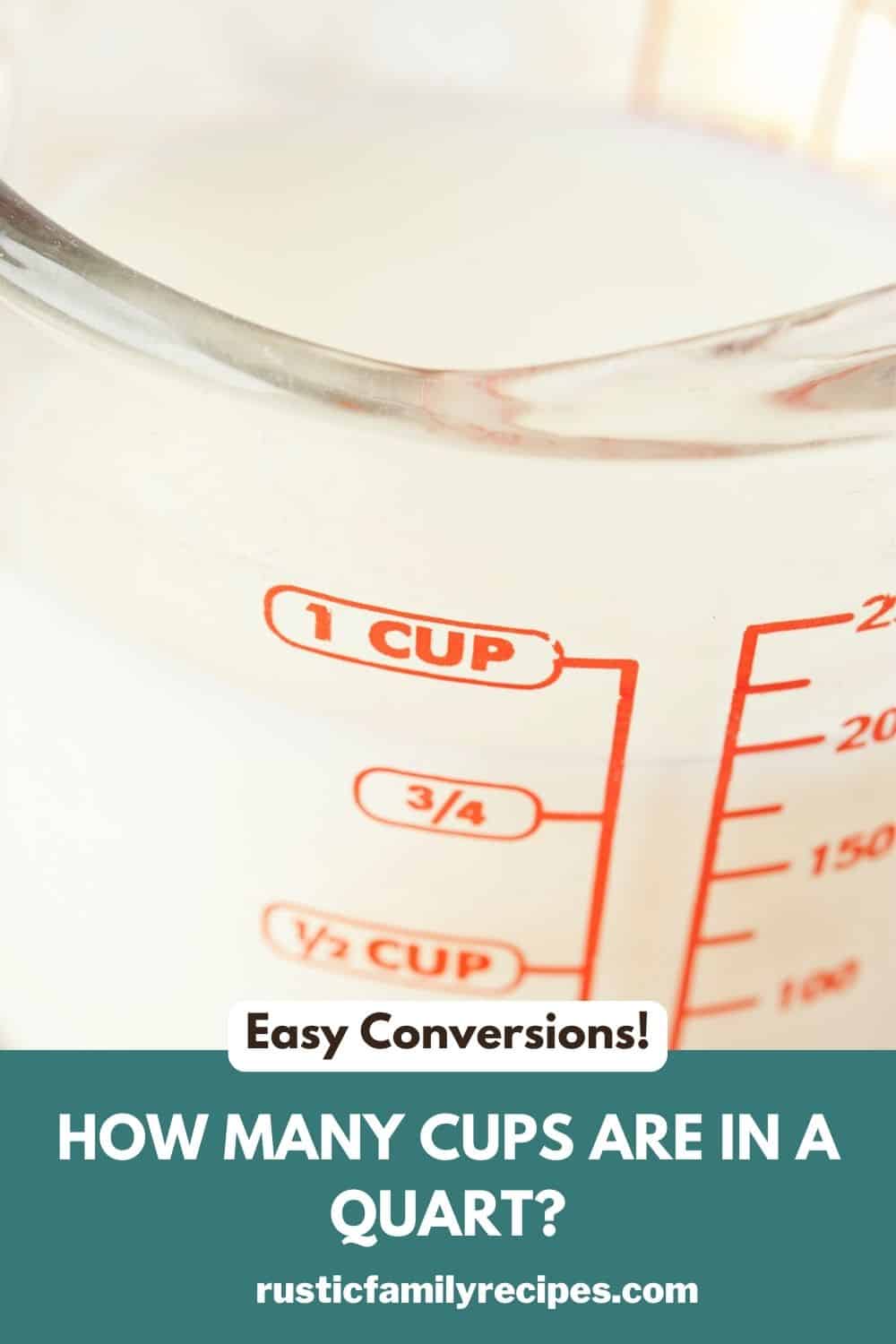Close up of a pyrex measuring cup