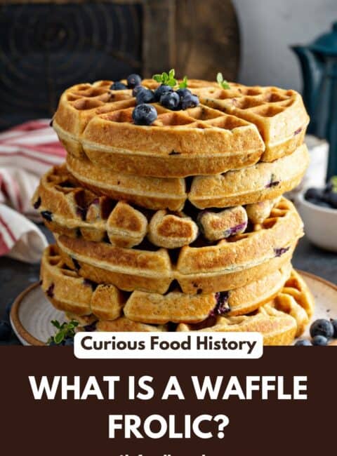 Stack of fluffy homemade waffles