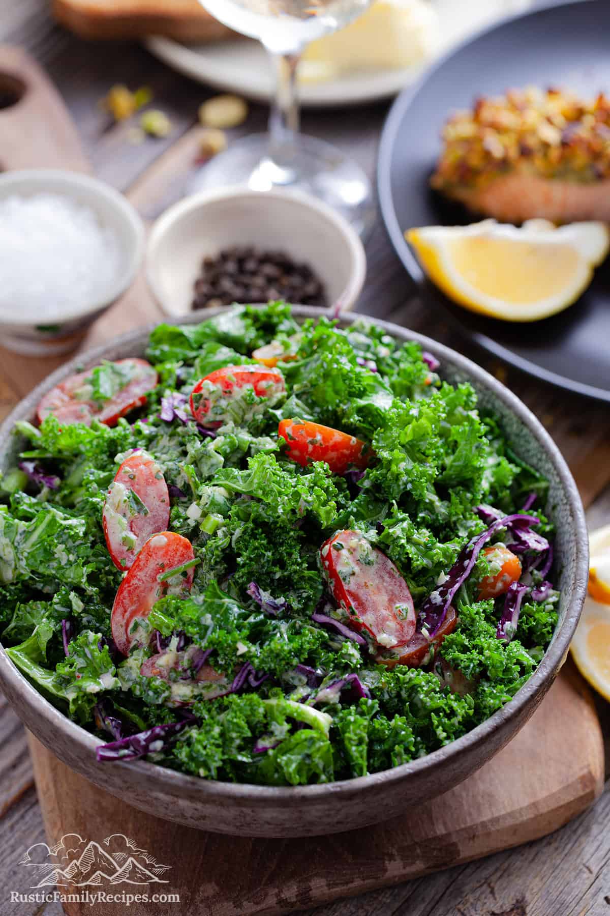 Massaged kale salad