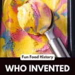 Close up of homemade superman ice cream