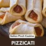 Close up of homemade pizzicati cookies