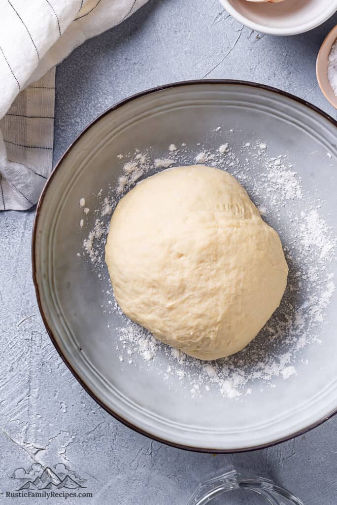 Pasta dough shaped into a ball