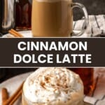 Mugs with homemade Starbucks cinnamon dolce latte.