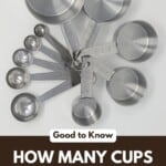 Metal measuring cups and spoons
