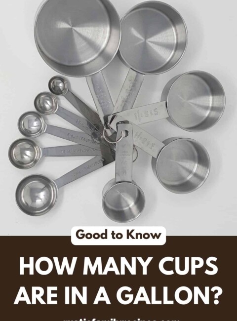 Metal measuring cups and spoons